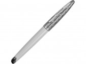 Ручка-роллер «Carene Contemporary White ST», серебристый/белый