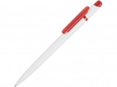 Ручка пластиковая шариковая «Этюд», белый/красный