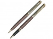 Набор «PEN & PEN»: ручка шариковая, ручка-роллер, черный/золотистый/бронзовый