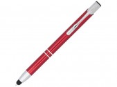 Ручка-стилус металлическая шариковая «Moneta» с анодированным покрытием, красный