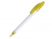 Ручка пластиковая шариковая «Эвита», белый/желтый