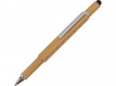 Ручка-стилус из бамбука «Tool» с уровнем и отверткой, натуральный