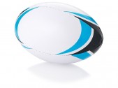 Мяч для регби «Stadium», черный/голубой/белый