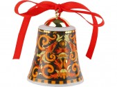 Новогодний колокольчик «Barocco», черный/золотистый/оранжевый/разноцветный
