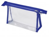 Прозрачная пластиковая косметичка «Lucy», синий/прозрачный